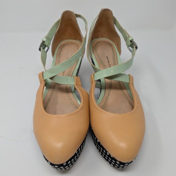 Anthropologie Pilcro and the Letterpress Polka Dot Wedge Heels Size 7M - Picture 2 of 14